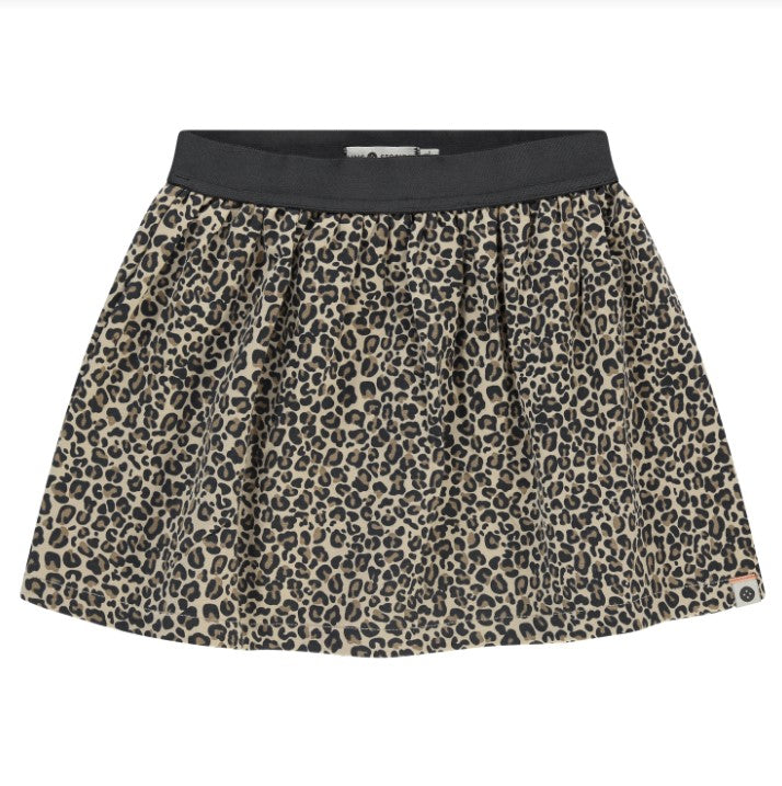 Stains & Stories Leopard Print Skirt