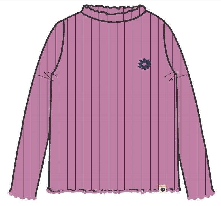 Stain & Stories Lavender Mock Turtleneck