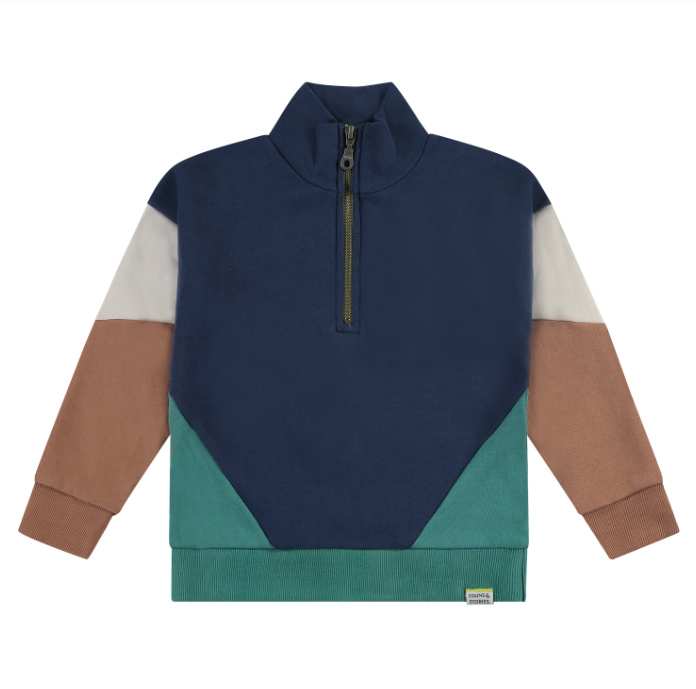 Stains & Stories Color Blocked Sweatshirt