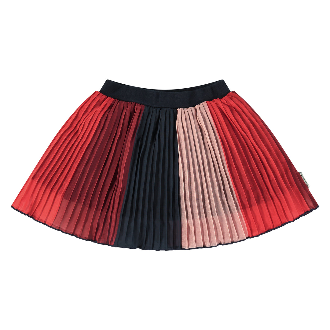 Stains & Stories Color Blocked Tulle Skirt