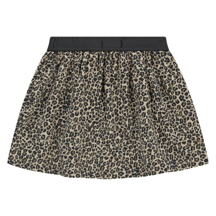 Stains & Stories Leopard Print Skirt back
