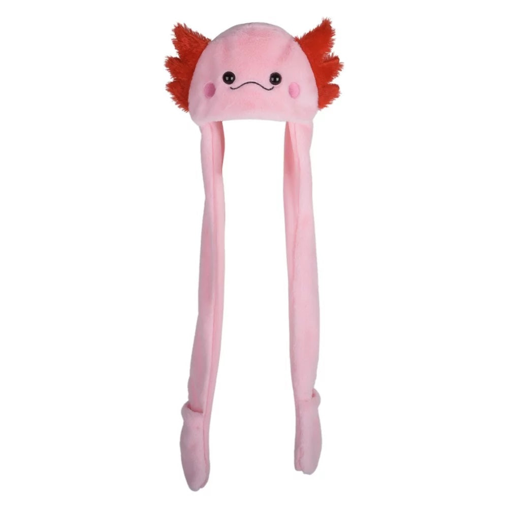 Axolotl Plush Hoodie Scarf Hat long