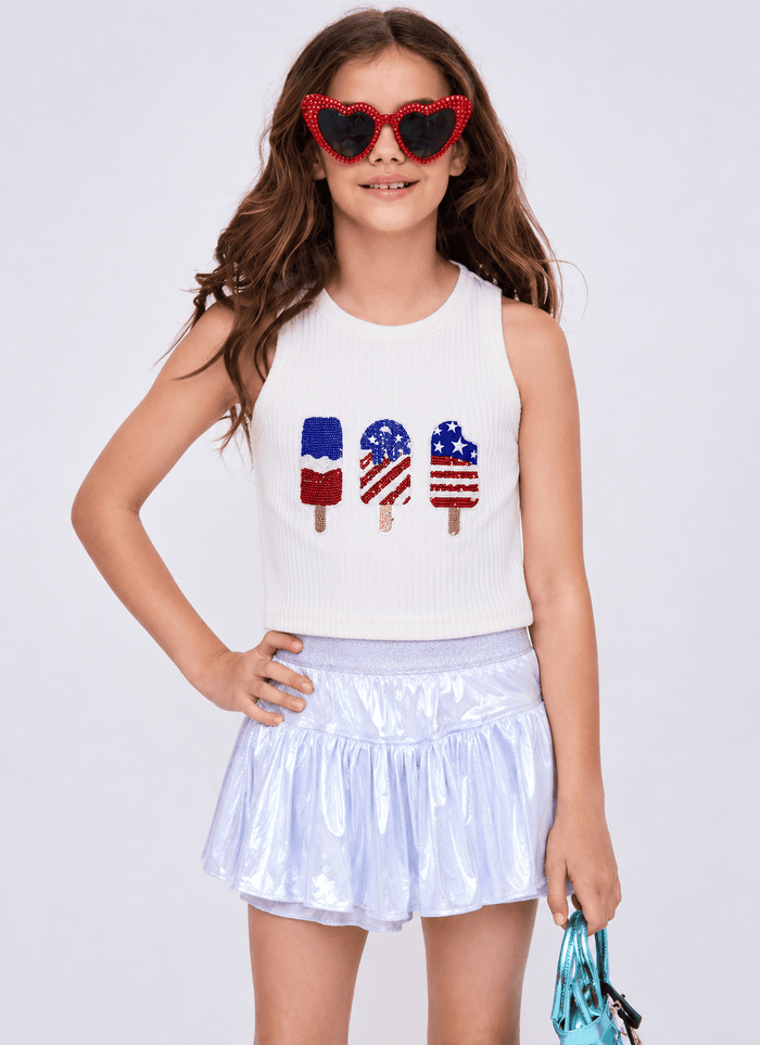 Lola & The Boys Icy Bomb Pop Tank model teen