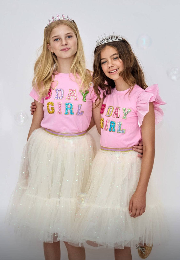 Birthday Girl Gem Ruffle T-Shirt