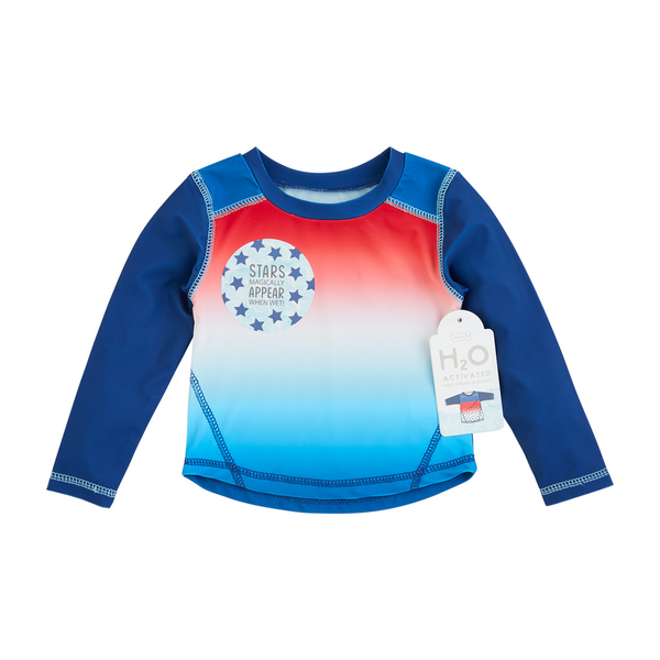 Mud Pie Stars Color Change Rash Guard with tags