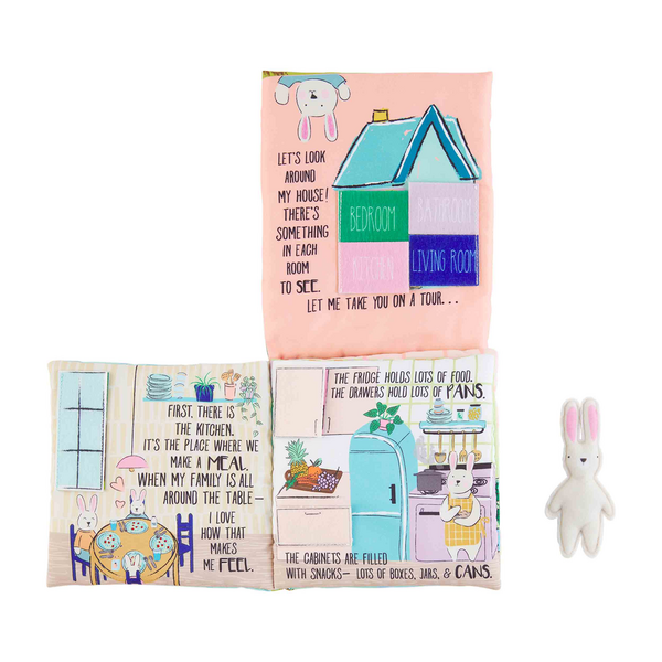 Mud Pie Bunny House Book open