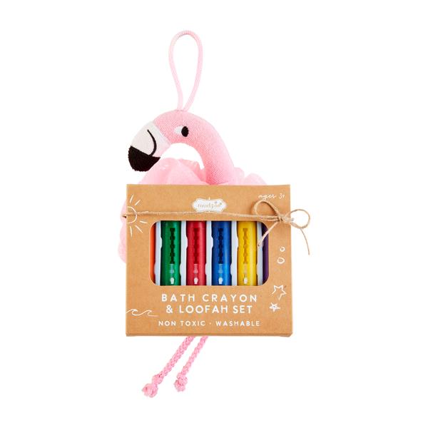 Mud Pie Flamingo Bath Crayons Set