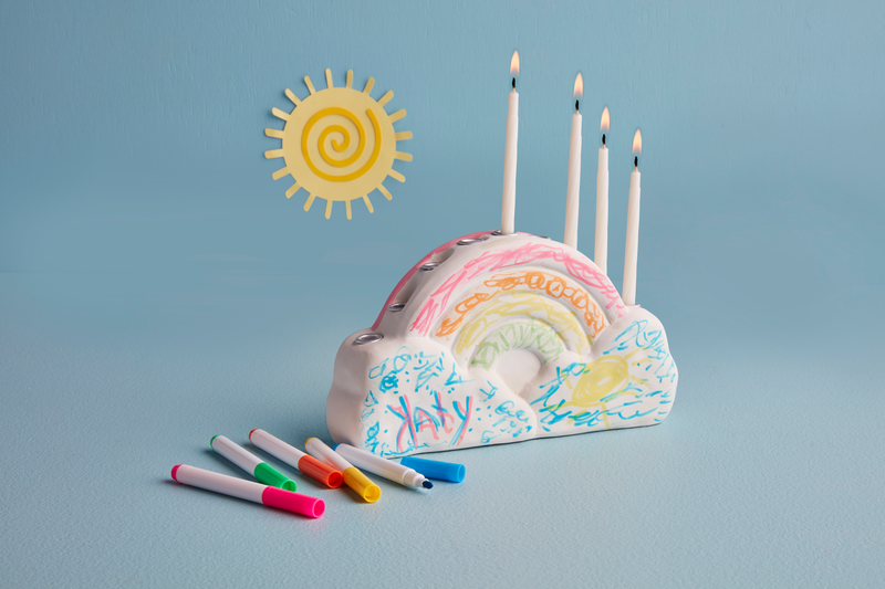 Mud Pie Color Me Menorah Set lifestyle