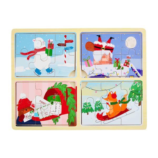Miud Pie Christmas 4 in 1 Puzzle