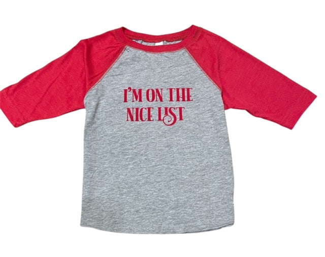 Wink & Nod I'm on Nice List Raglan