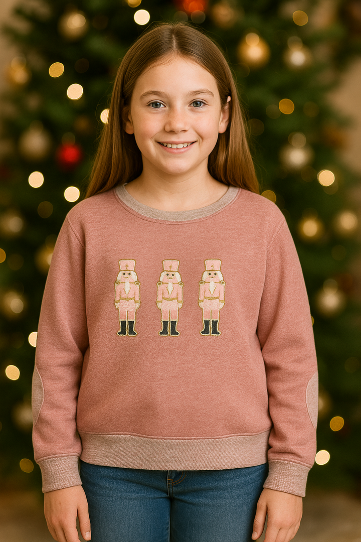 Nutcracker chenille patch Sweatshirt model