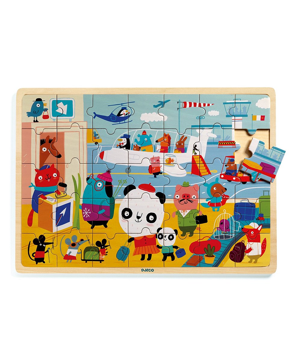 Animal Airport Wood Puzzle