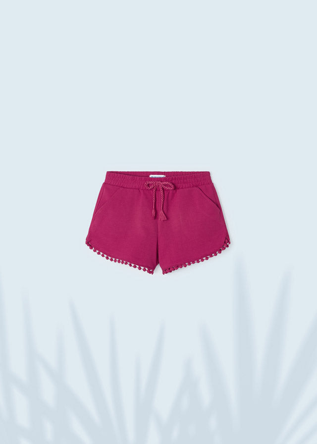 Pompom Shorts in Hibiscus