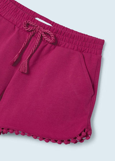 Pompom Shorts in Hibiscus