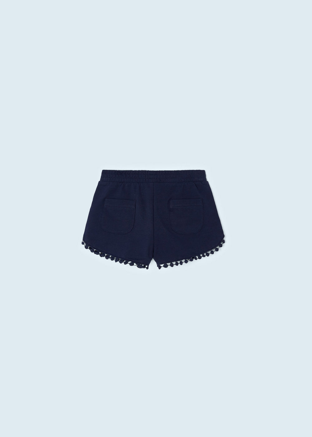 Mayoral Pompom Shorts in Navy back