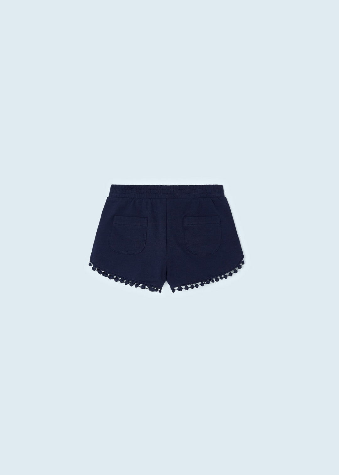 Mayoral Pompom Shorts in Navy back