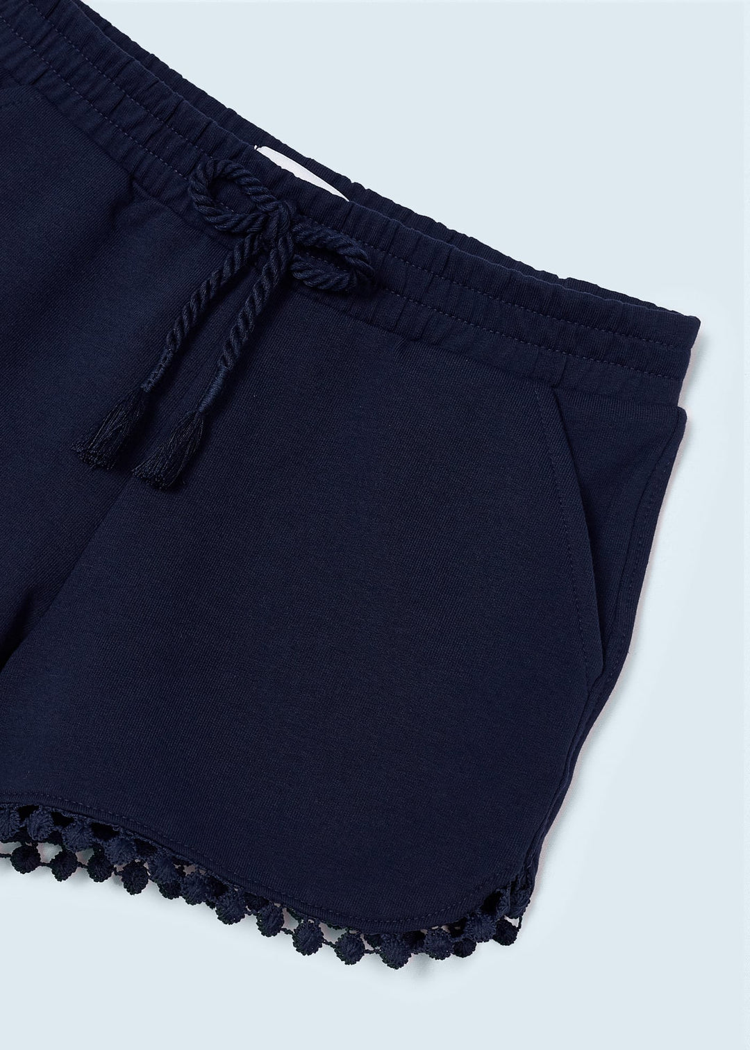 Mayoral Pompom Shorts in Navy detail