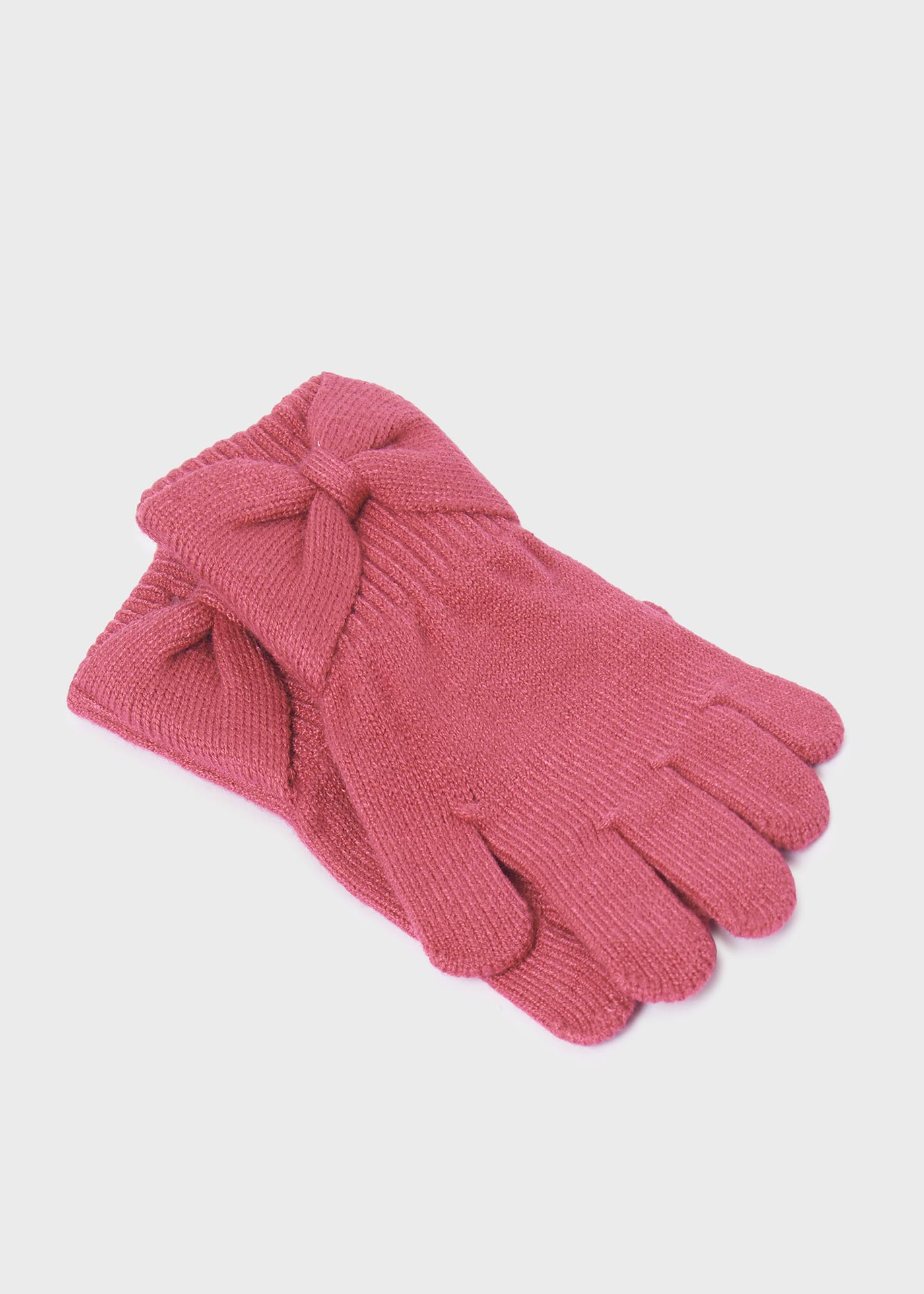 Bow Gloves in Raspberry