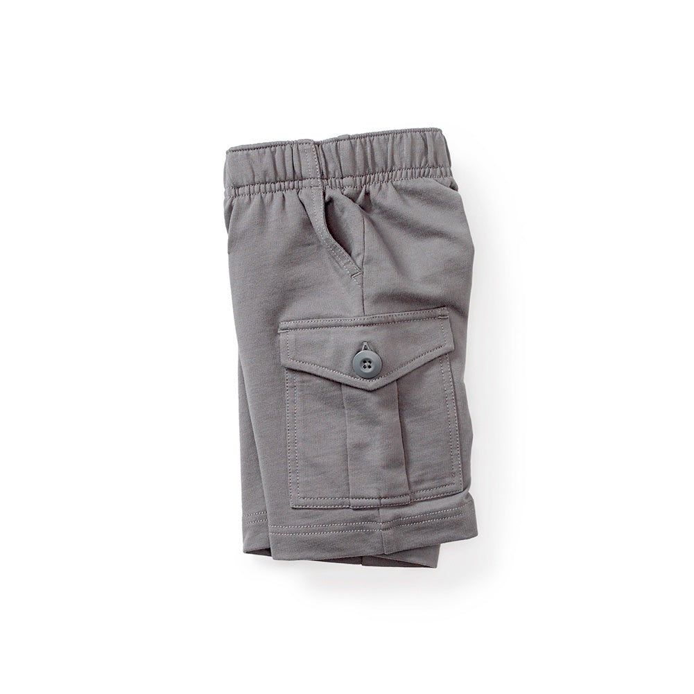 Tea Collection French Terry Cargo Shorts in Thunder side