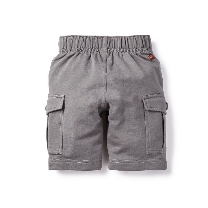 Tea Collection French Terry Cargo Shorts in Thunder back