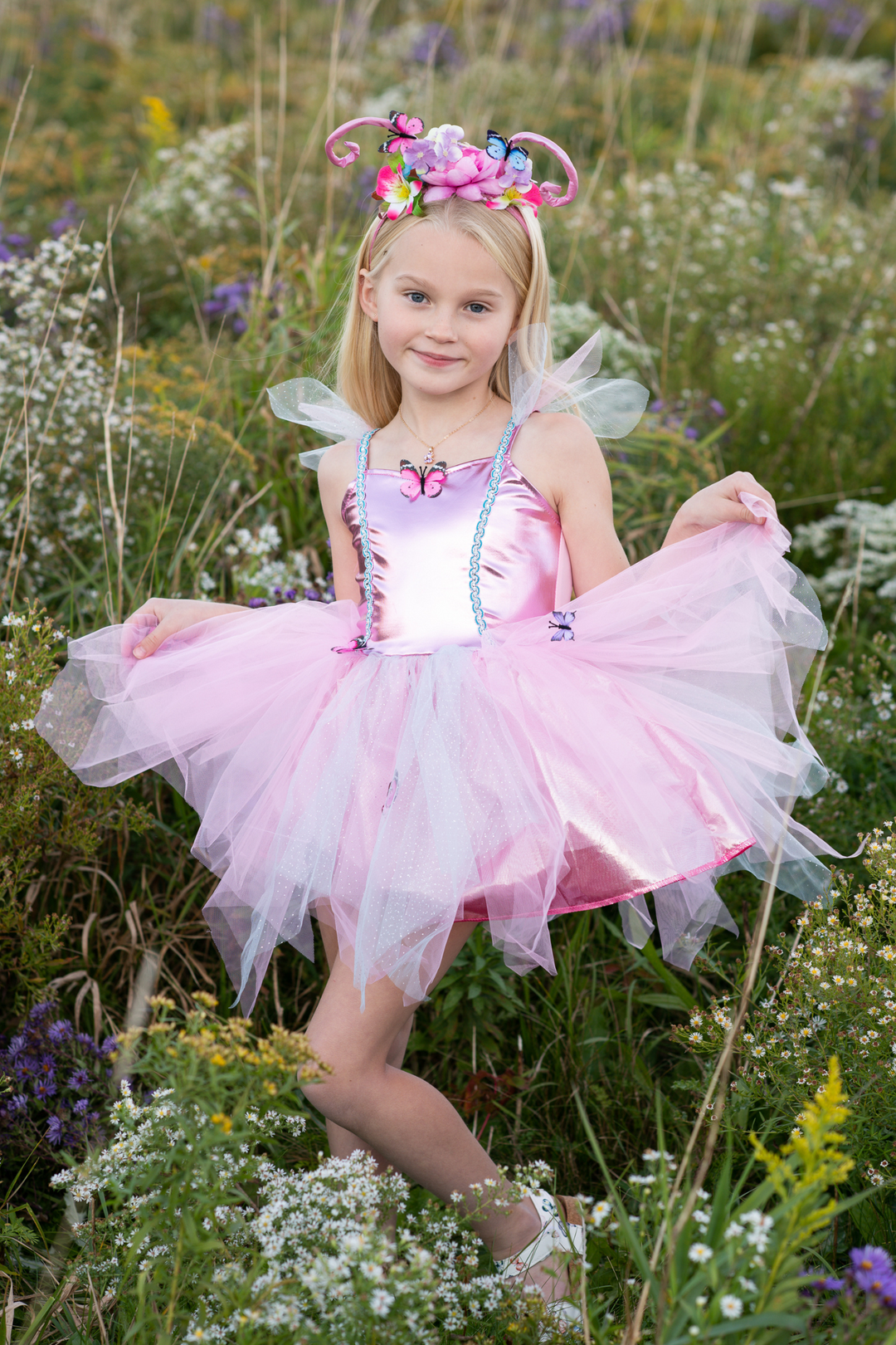 Great Pretenders Woodland Butterfly Dress & Headband Set model