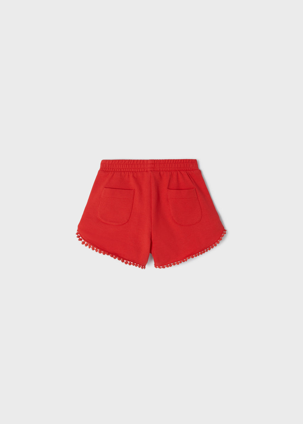 Mayoral Pompom Shorts in Red back