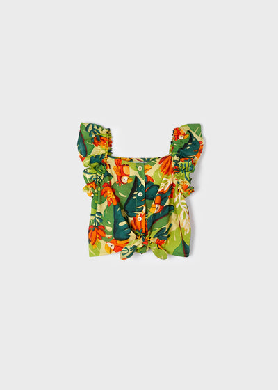 Jungle Knotted Top