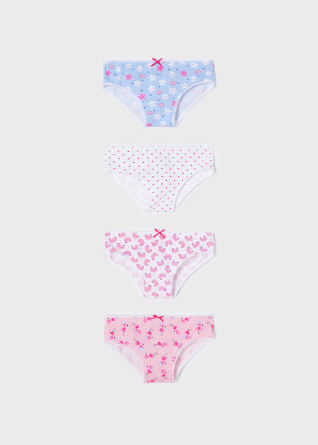 Panties 4pc Set In Magenta