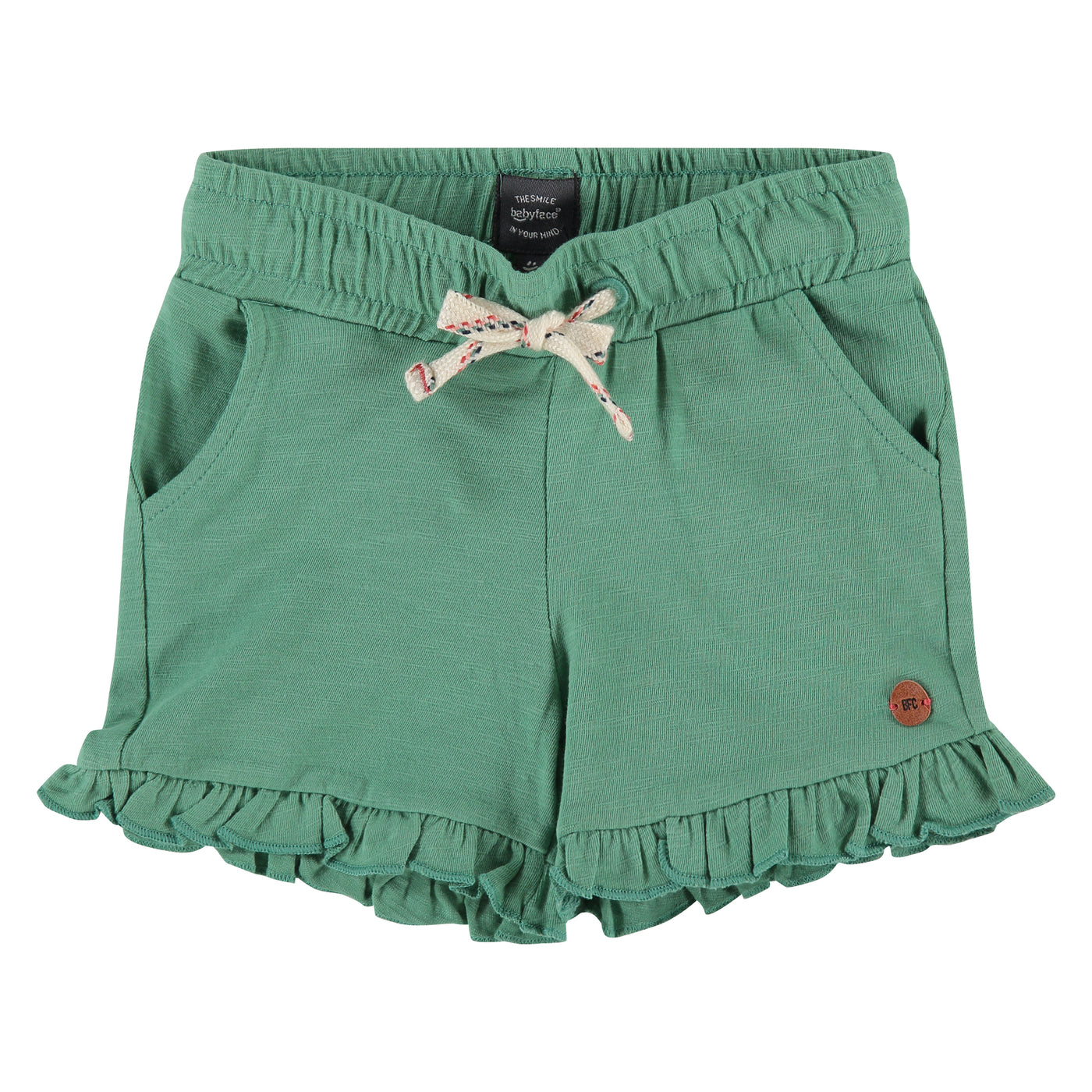 Ruffle Shorts in Emerald