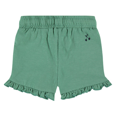 Ruffle Shorts in Emerald