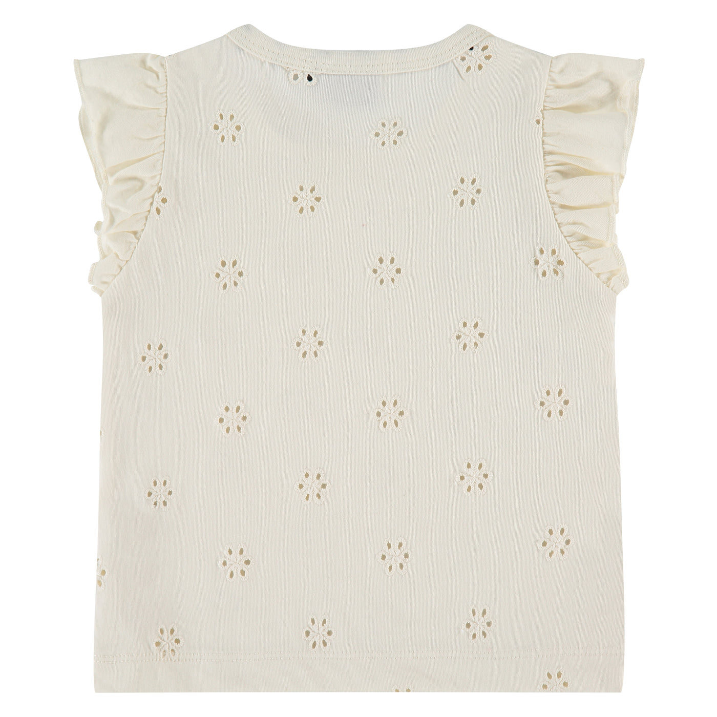 Eyelet Ruffle Top in Ivory