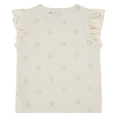 Eyelet Ruffle Top in Ivory