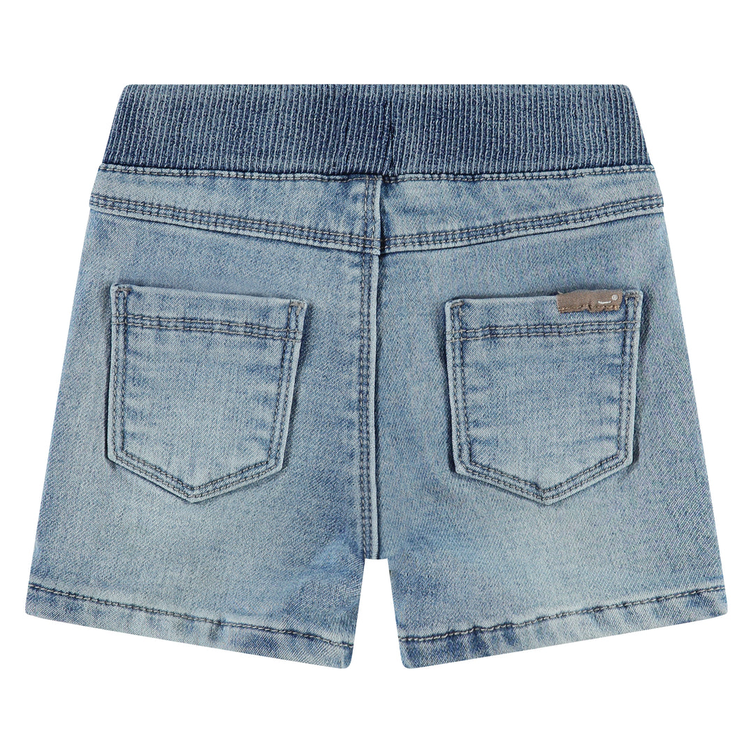 Babyface Joggs Baby Shorts in Pale Denim Blue back