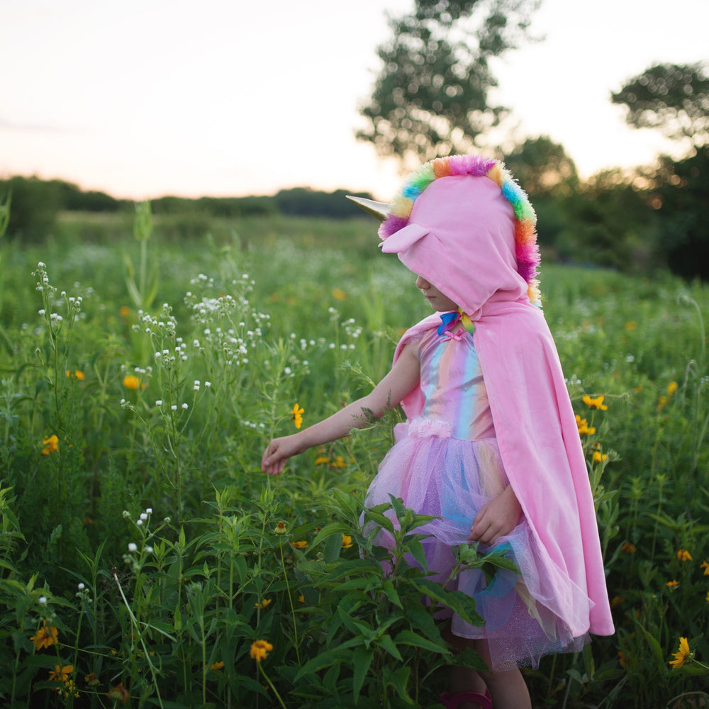 Great Pretenders Pink Unicorn Cape model