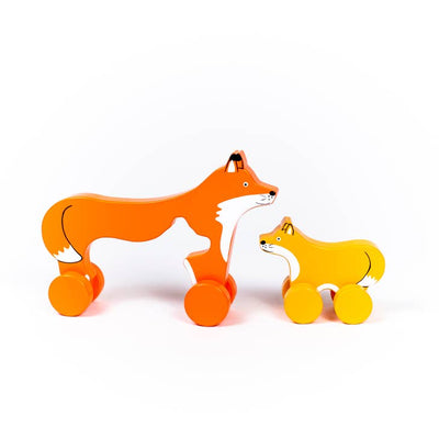 Mommy & Baby Fox Push Toy