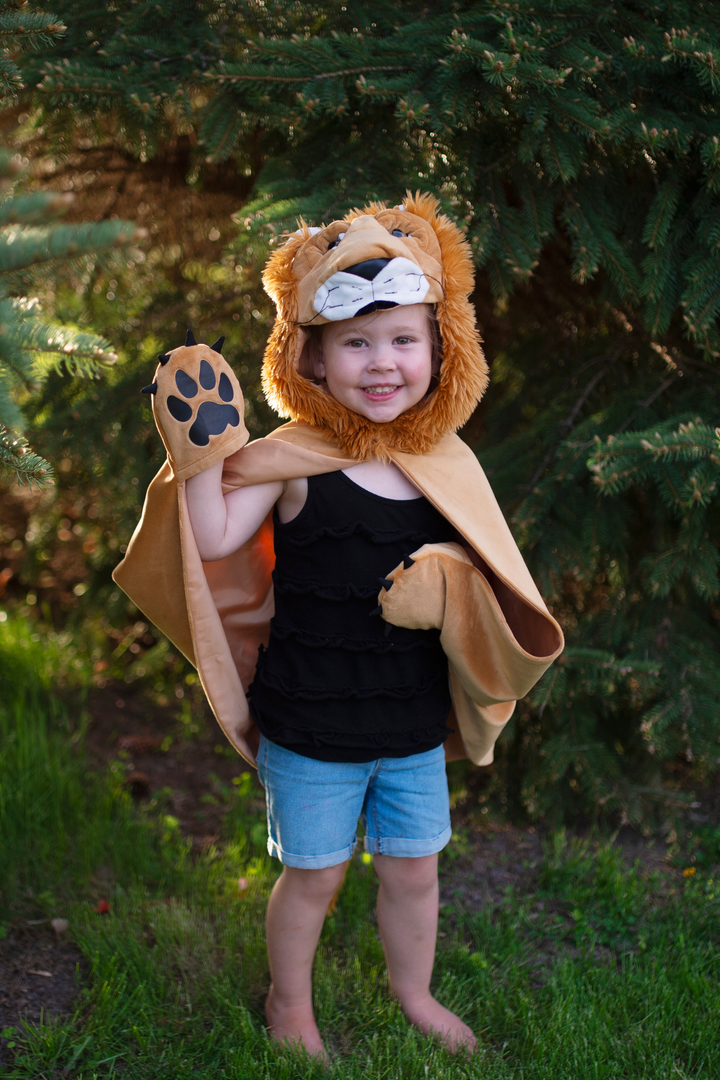 Great Pretenders Storybook Lion Cape model