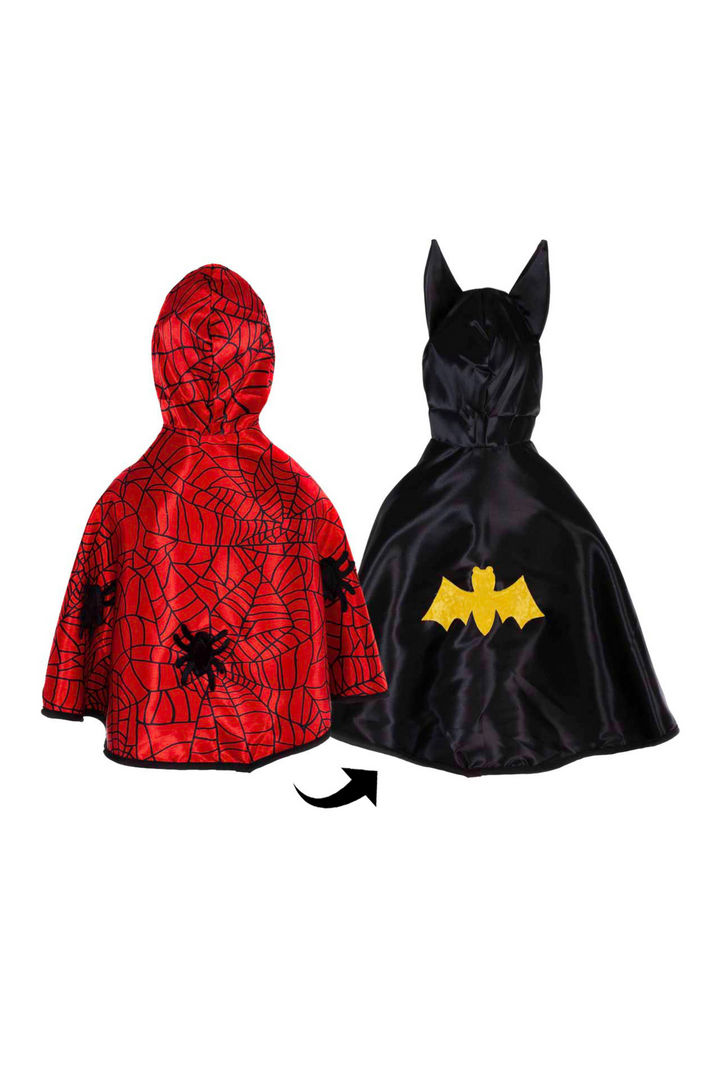 Spider/Bat Reversible Baby Cape Set