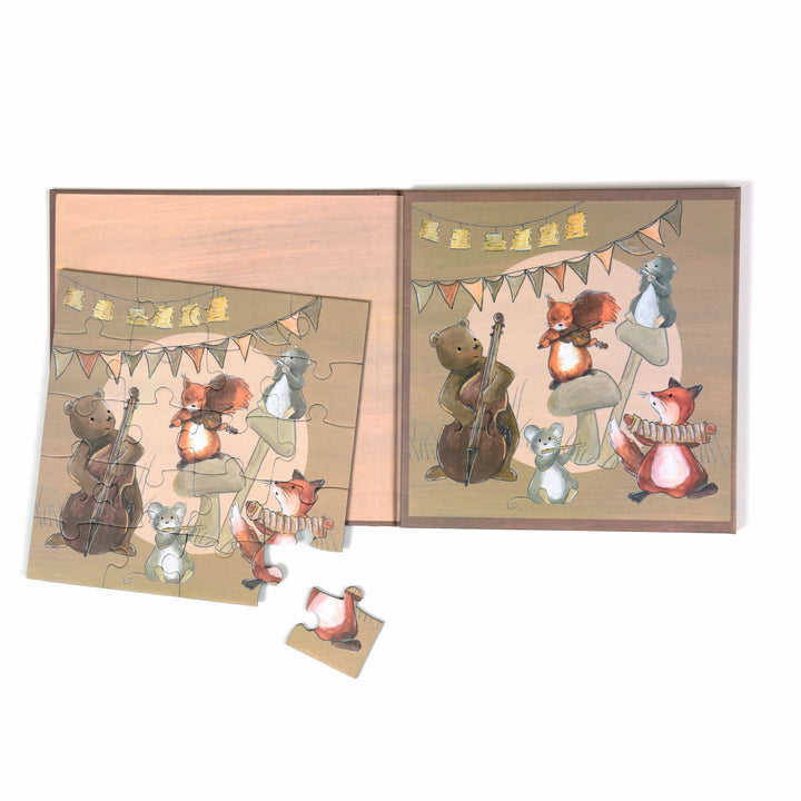 Egmont Magnetic Puzzle Animal Musicians inside