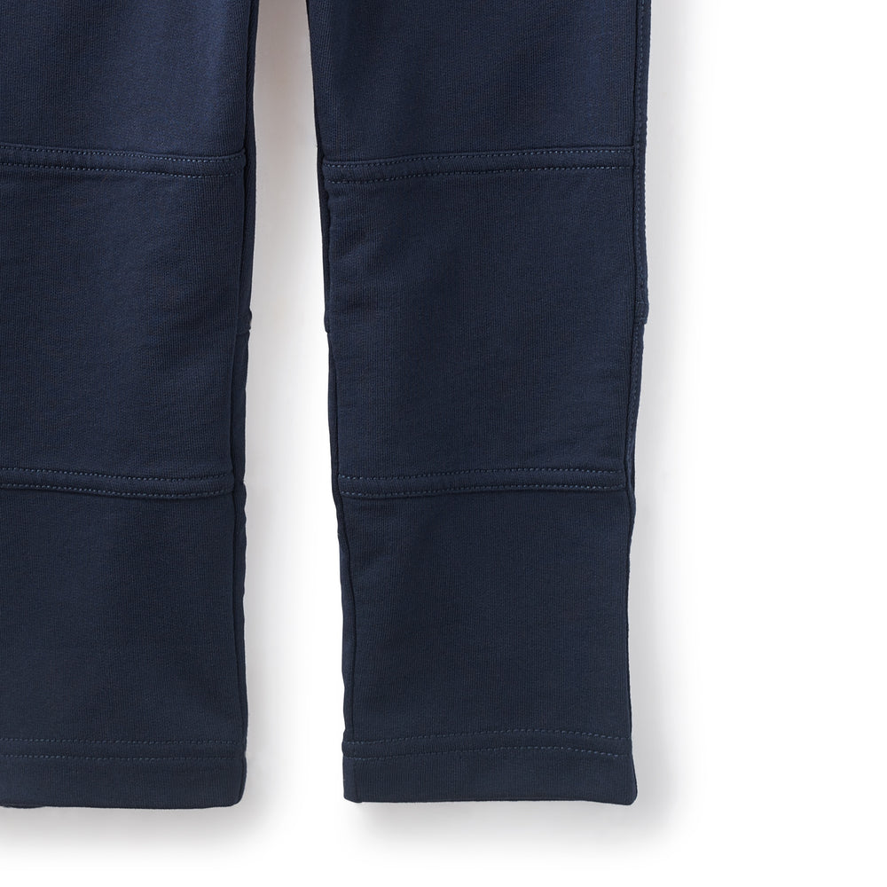 Tea Collection  French Terry Playwear Pants in In Heritage Blue close up