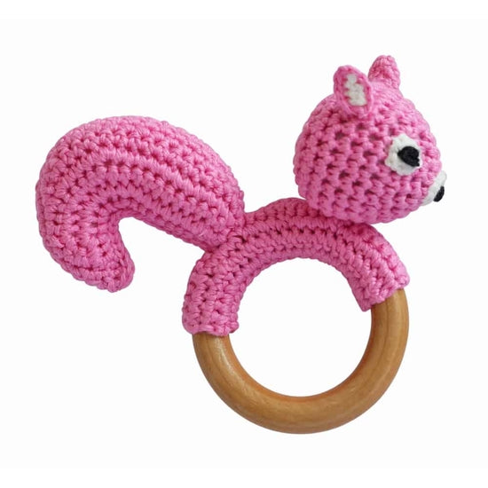 Nutty Pnk Squirrel Grasping Toy