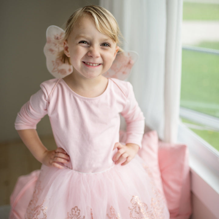 Great Pretenders Rose Gold Tutu & Wings Set model front