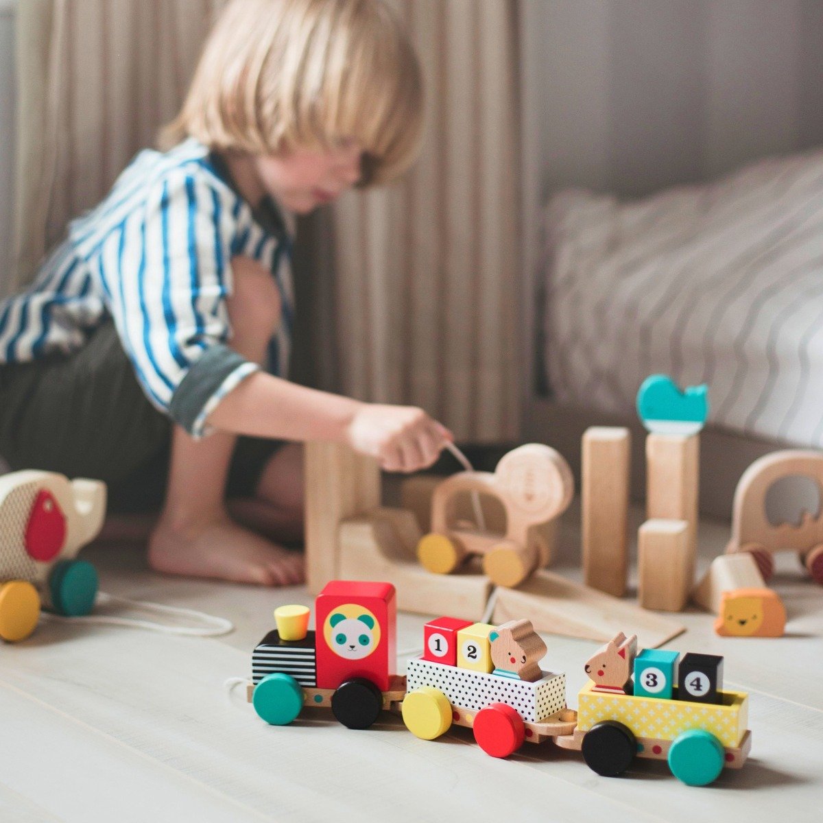 Wooden Pull Along Train Toy