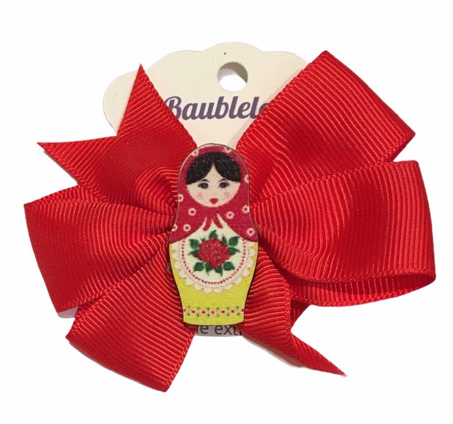 Matryoshka Bow in Red