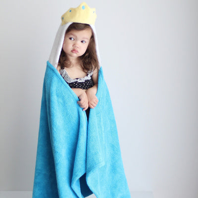 Princess Hooded Towel in Blue