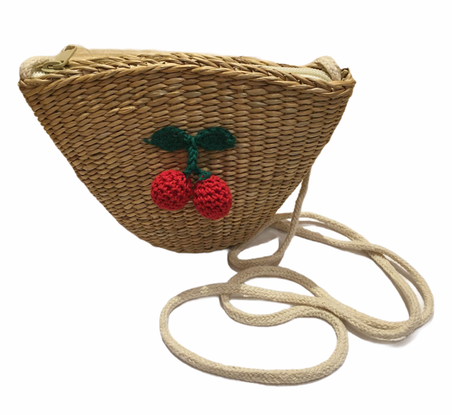 Cherry Straw Purse