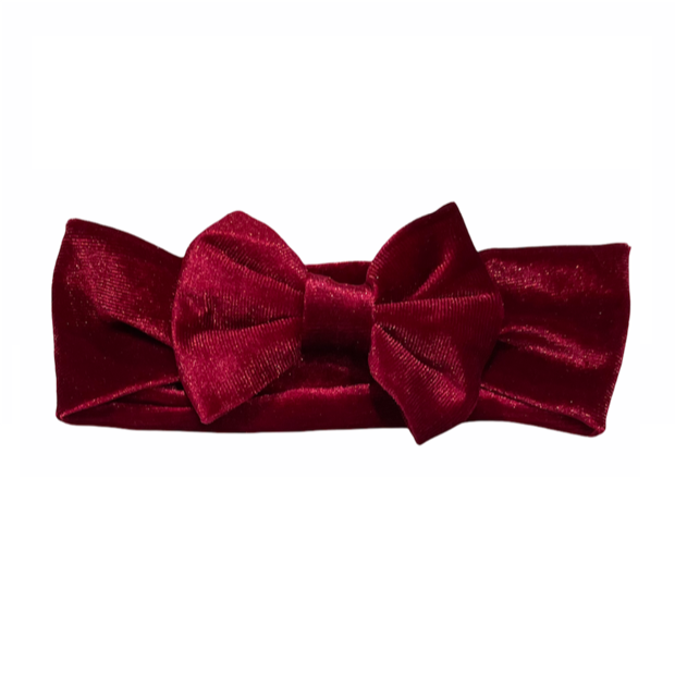 Velvet Headband in Burgandy