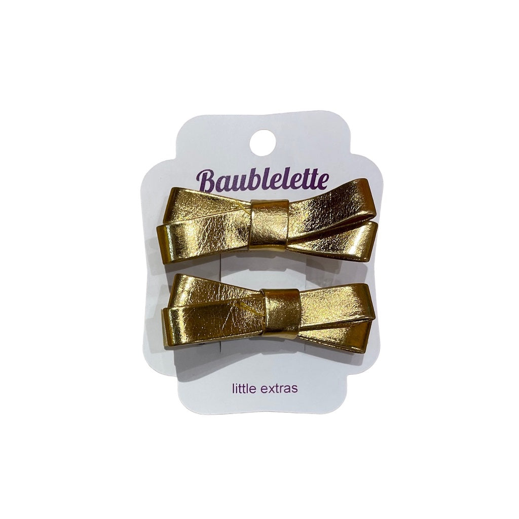 Gold Bows Clips