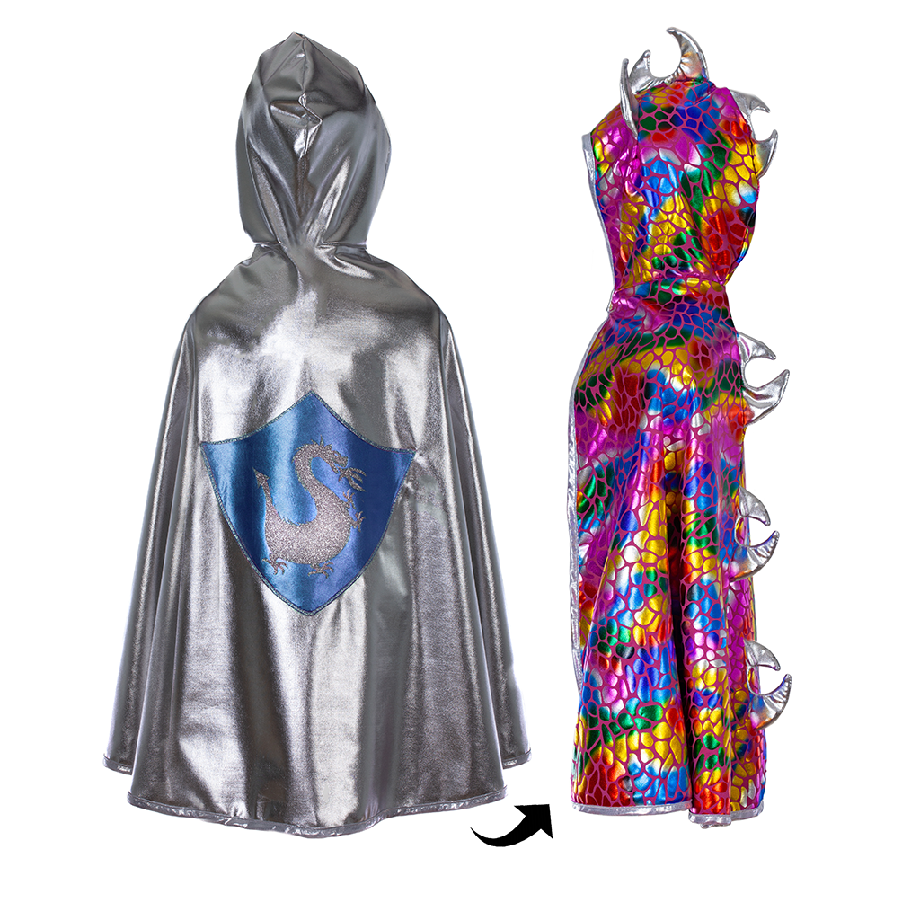 Holographic Dragon/Knight Hooded Cape