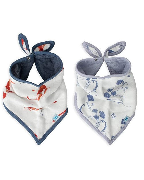 Porcelain Pond Bandana Bib 2 Pack