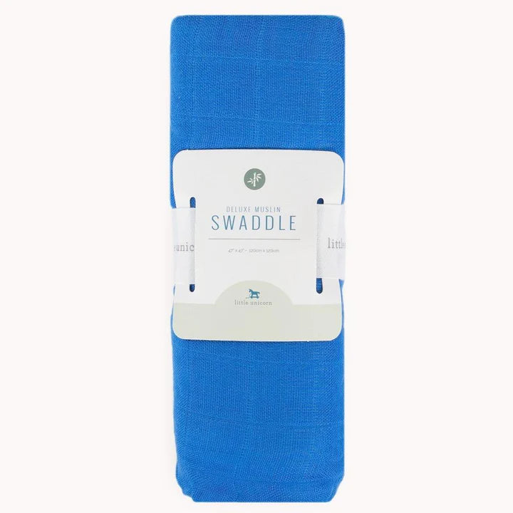 Deluxe Swaddle in Cobalt Blue